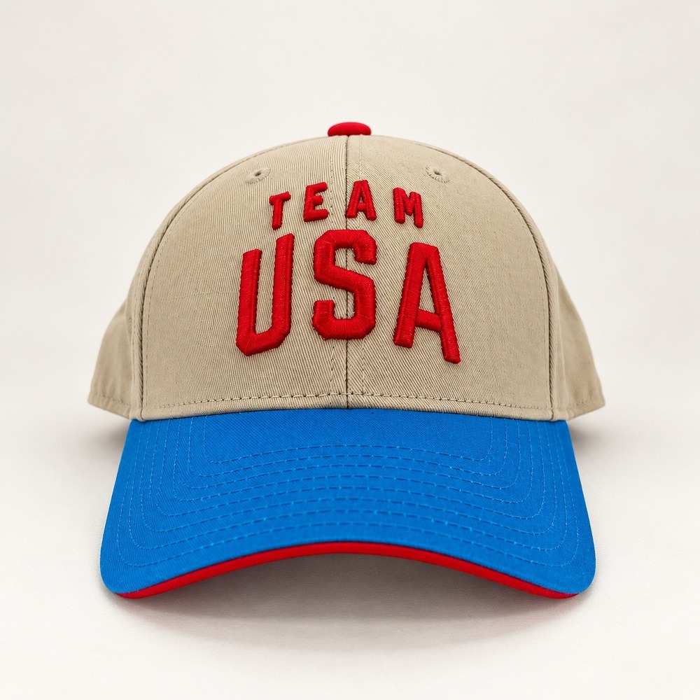 Team USA Americana Blockcore Snapback Hat Mens OSFM Olympics Patriotic Cap